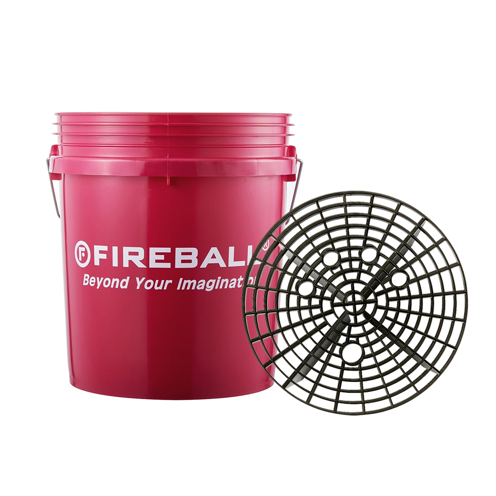 Відро для миття авто червоне 18 л Fireball з сепаратором