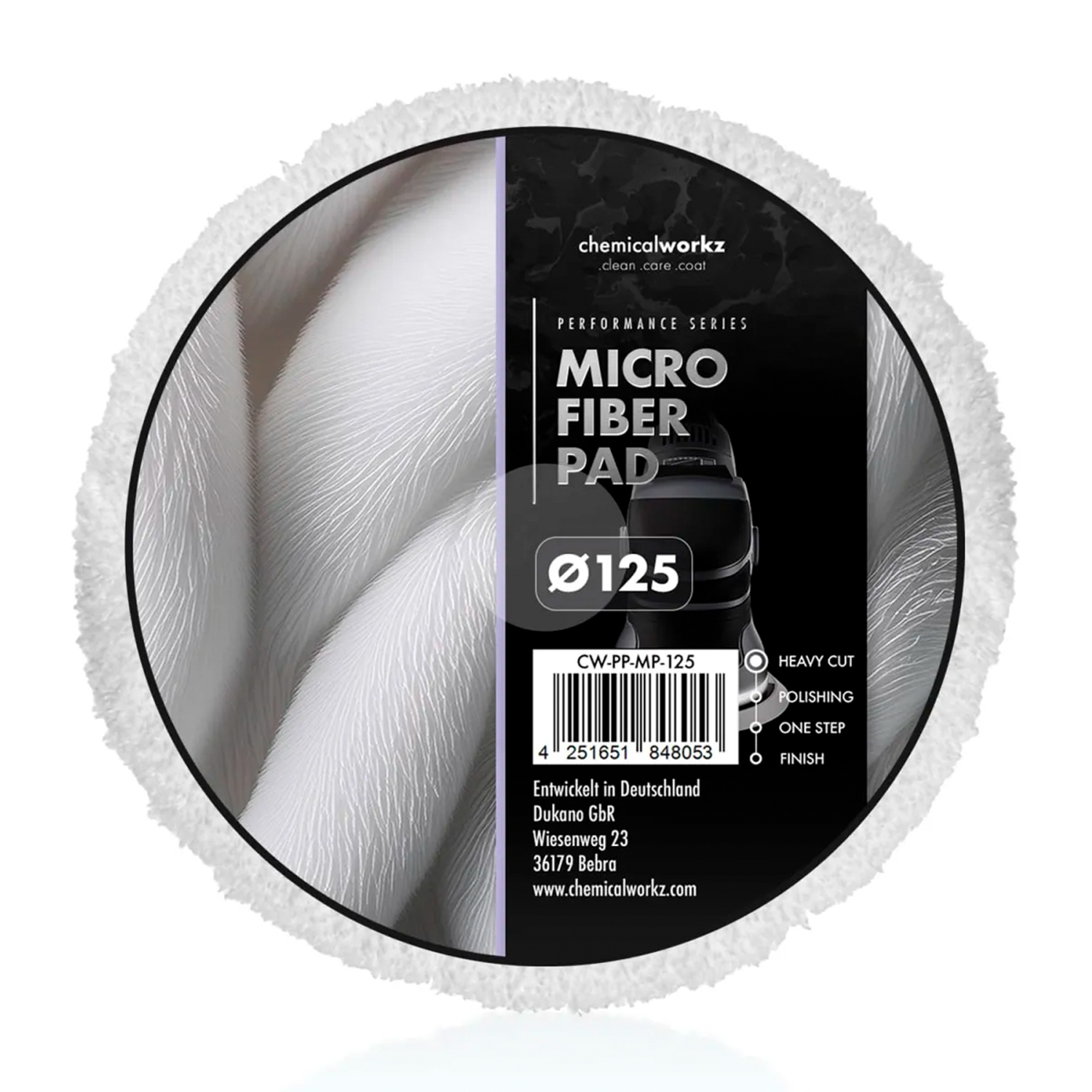 Полірувальний круг Microfiber Performance Pad Chemicalworkz 125 мм