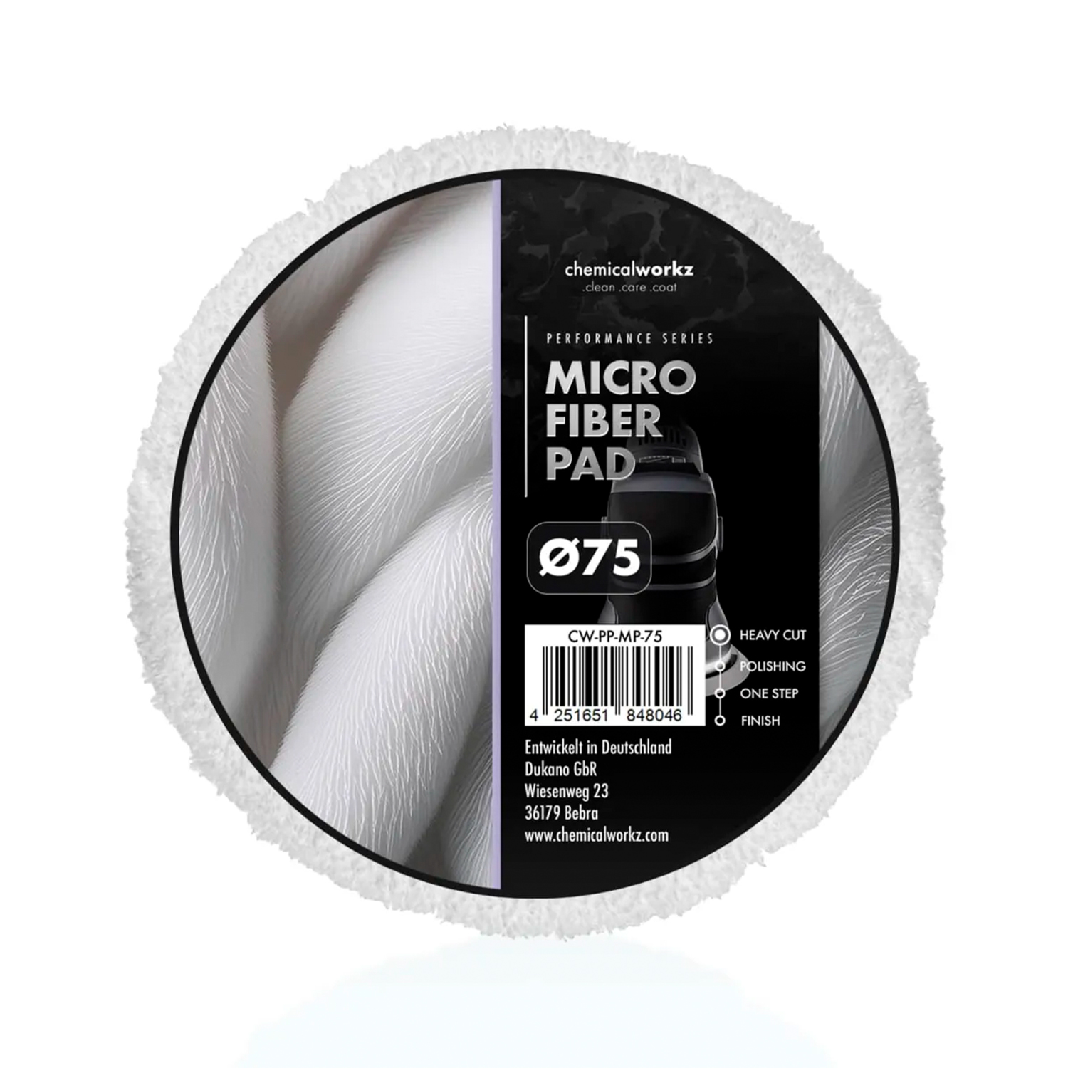 Полірувальний круг Microfiber Performance Pad Chemicalworkz 75 мм