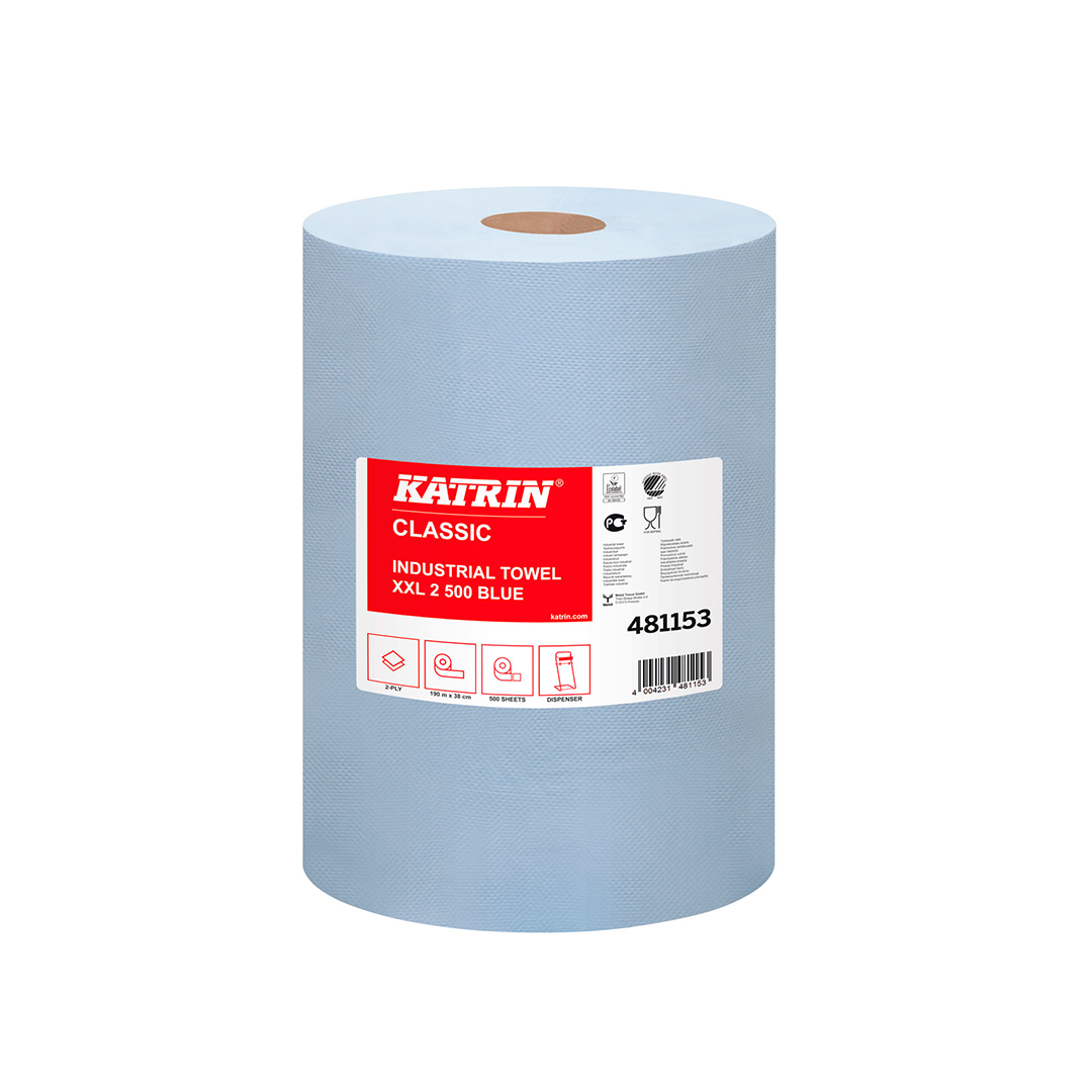 Папір для протирання Katrin Classic Industrial XXL2 laminated, 2 шари, 180 м, 500 листів