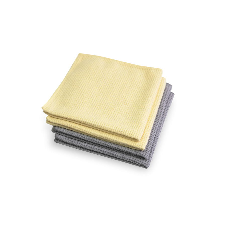 Ганчірки з мікрофібри сірі 4 шт Microfaser Waffeltuch graugelb 40x40 см